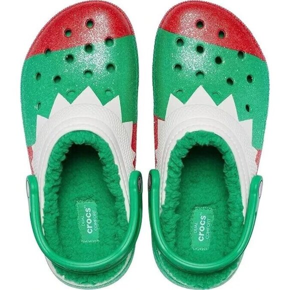 Crocs Unisex Classic Holiday Lined Clogs Fuzzy Slippers Mens 13 US New - Picture 16 of 16